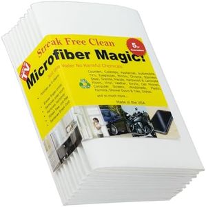 AERAI GROUP Microfiber Magic Streak Free Cleaning Cloth 10 Pack Clean Any Surface with Just Water Eco Friendly Perfect for Window, Mirror, Glass, Kitchen, Counters, Appliances, Car, Cycle, TV Screen