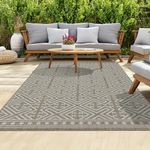 homeart Outdoor Rugs | Easy-Cleaning Indoor & Outdoor Area Rugs for Porch, Deck, Balcony, Garden, Picnic, Kitchen, Hallway | UV & Weather-Resistant Large Patio Rug Mats | Beige Cream, 80 x 150 cm