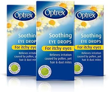 Optrex Soothing Eye Drops, for Itchy Eyes, Hay Fever & Allergy, 10ml (Pack of 3, 30ml)