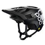 POC Kortal Race MIPS - Advanced trail, enduro and all-mountain bike helmet with a highly efficient ventilation design, Uranium Black Matt/Hydrogen White