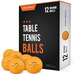 PRO SPIN Ping Pong Balls - Orange 3-Star 40+ Table Tennis Balls | High-Performance ABS Training Balls | Ultimate Durability for Indoor & Outdoor Table Tennis (Pack of 12)