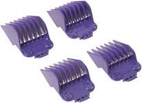 Andis 01415 Master Dual Magnet Large Comb Set - Crafted with High-Grade Metal, Contains 4 Different Size Combs - Providing a Comfortable & Snag-Free Experience - Purple