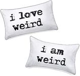 Unique Gifts for Couples,I Love Weird and I Am Weird Couple Pillowcases,Romantic Engagement Wedding Anniversary Valentines Day for The Couple