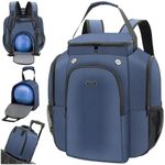 DerHutzucker 2-Ball Bowling Backpack with Shoe Storage – Heavy Duty Padded Travel Bag with Ergonomic Straps, Waterproof Design for Men & Women (Navy)