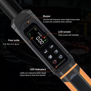 Uharbour Digital Torque Wrench 1/2" Drive – 5.1-340 Nm, LED & Buzzer Alert