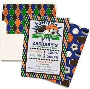 All Star Sports Party Invitation