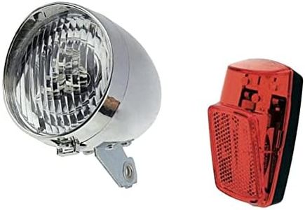 Kit Fanale Luce Anteriore Rosso + Posteriore 3 LED Bici Olanda - R - Graziella - City Bike