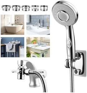 KLLEYNA Shower Head Sink-Faucet Bathtub-Bathroom-Garden - Hose Sprayer Attachment(5 Adapters) for Hair Washing & Pet Dog Rinse & Baby Bath, ON/OFF Extension for Moen, Kohler, Delta, American Standard
