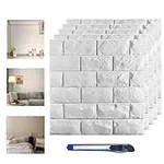 30 Pcs 3D Wall Panels, White Brick 