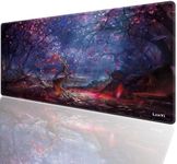 LznYi Gaming Mouse Pad, Large Non-Slip Rubber Base Mousepad, Keyboard Mouse Mat, Desk Pad with Stitched Edges (6030 ArtTree-AU)