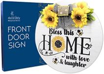 Decorably Welcome Sign for Front Door, Sunflower Door Hanger, Sunflower Welcome Sign for Front Door, Sunflower Welcome Door Sign, Sunflower Door Decoration, Welcome Sunflower Sign, Sunflower Door Sign