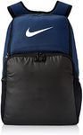 NIKE Brasilia XLarge Backpack 9.0, Midnight Navy/Black/White, Misc