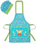 Maxwell & Williams Kasey Rainbow Critters Children's Apron & Hat Set Blue