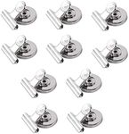 Magnetic Clips, 10 Pcs Strong Fridge Magnet, Magnet Clips Heavy Duty for Family, Freezer,School, Refrigerator，Kitchen (Silver)