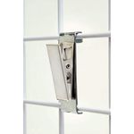 NAHANCO GW122 Gridwall Clip - Brushed Chrome (Pack of 12)