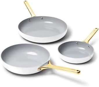 Caraway 8in + 10in Fry + 12in Fry Set White