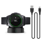 FASTSNAIL Charger for Samsung Galaxy Watch 42mm 46mm, Wireless Fast Charger Dock for Samsung Galaxy Smart Watch SM-R800 R810 R815 Portable Charging Cradle Dock Charger Stand with USB Cable(Black)