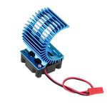 Motor Heat Sink, Heat Sink With Cooling Fan for 1/10 Scale Electric RC Car 540/550 Motor(Blue)