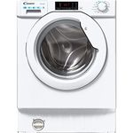 CANDY CBD485D1E Integrated Washer Dryer, 8KG Wash + 5KG Dry, 1400 RPM, 13 Programmes, 4 Quick Washes, White