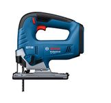 Bosch GST 185-Li Professional Cordless Jigsaw, 18V, 125 mm Cutting Depth, Dust Extraction, 2 kg + Carrying case, 1 x jigsaw blade (Solo Tool - 18V Batteries & Charger sold seperately)