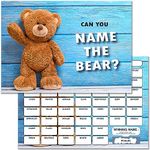 10 x Name the Bear Fundraising Scratch Cards. A5 Cards with 52 Squares to Raise Money for Charity