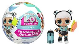 LOL Surprise X FIFA World Cup Qatar 2022 Limited Edition Dolls - RANDOM ASSORTMENT - Unbox 7 Soccer-Themed Surprises Including Outfit, Shoes, Exclusive Trading Card & Accessories - For Kids Ages 4+