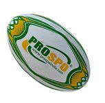 PROSPO Rugby Ball, Official Size 5 Top Grade Rubber Rugby Ball, Non Slip Grip Rugby Ball, Men Match Rugby (Outdoor and Indoor) (Green)