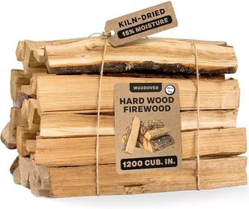 15" Oak Firewood Logs, Kiln-Dried Fire Wood for Fire Pit, Seasoned Wood Logs for Fireplace, Campfire, Firewood Bundle for Fireplace, Pizza Oven Wood, Split Wood for Solo Stove, 1200 cub. in., 15-20lb
