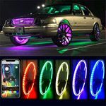 Forten Kingdom Dream Chasing Color Flow 17 ‘’ Led Wheel Ring Lights Rim Lights Car Tire Lights Blue-Tooth APP Control 178 Models DIY Multi-Colors