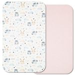 Selemavi Next to Me Crib Sheets - 2pcs Baby Crib Sheets Set - 100% Organic Cotton to fit Bedside Cribs - Made in Europe – 83 x 50 cm (83x50cm, Cute Animals&Dots)