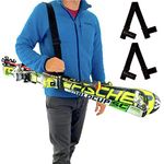 Set of 2 Ski and Pole Carriers | Adjustable Ski Shoulder Strap