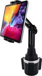 Car Cup Tablet Holder, woleyi Universal Car Cup Tablet Mount with Adjustable Arm for iPad Pro 9.7, 11, 12.9 Air Mini 5 4 3 2, Samsung Galaxy Tabs, iPhone, More 4-13" Cell Phones and Tablets