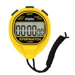 FCXJTU Digital Waterproof Stopwatch, No Bells, No Clock, No Date, Simple Basic Operation, ON/Off, Large Display Pure Stopwatch for Swimming Running Training Kids Coaches Referees Teachers (Yellow)