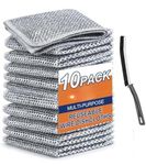 ZOQWEID Multipurpose Wire Dishwashing Rags for Wet and Dry Stainless Steel Scrubber Non-Scratch Wire Dishcloth for Washing Dishes Sinks Counters Easy Rinsing Machine Washable (10, Standard)