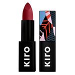 Kiro Lush Moist Matte Lipstick Red Beet (Soft Burgundy), 4.2 gm, Smudgeproof, Long lasting, Matte Lip stick, Vegan, No Paraben, Jojoba Oil, Cocoa Butter, Non Toxic Lipstick for Intense Pigmentation