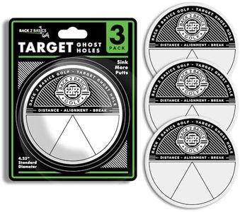 BACK 2 BASICS GOLF Target Ghost Holes, 3-Pack Putting Green Holes for Distance, Alignment, and Break Training, Ideal for Indoor/Outdoor Use, Enhance Your Golf Skills!