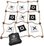 SWOOC Games - Giant Tic Tac Toe Outdoor Game | 3ft x 3ft | Instant Setup, No Assembly | Bean Bag Toss Outdoor Games for Kids 8-12 | Giant Yard Games for Adults | Giant Lawn Games | Backyard Games