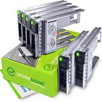 WORKDONE 6-Pack - 3.5" Hard Drive Caddy with 2.5" HDD Adapter - Compatible for Dell PowerEdge Servers - R240 R340 R740 R640 R550 R450 R740xd2 R7415 R7425 R6415 - Bright LED Tray - Setup Manual