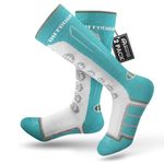 OutdoorMaster Kids Ski Socks, 2/17-Pack Merino Wool Compression Thermal Socks with Boys & Girls, Over The Calf Non-Slip Cuff