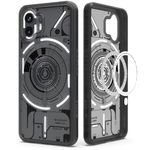 KAPAVER Back Cover Case Compatible with Nothing Phone 2 5G (PC+TPU) (Mag-X Cyber-i Edition 01-Smoke Black)