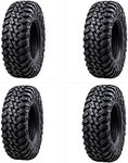 Four (4) Tusk TERRABITE Heavy Duty 8 Ply Radial UTV/ATV Tires - 25x8-12 & 25x10-12