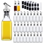 Accguan Oil Dispenser,6oz Leakproof Olive Oil Dispenser,Set with Sticker and Pen,Suitable for Storing Olive Oil, Vinegar and Other Liquids (30 PCS)