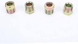 AC PERFORMANCE 4PCS 5/8 x18 Inverted Flare Tube Nuts for 3/8" Brake Line Tube, Yellow Zinc Steel