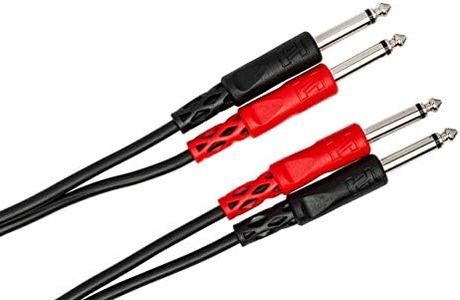 Hosa CPP-204 Dual 1/4 Inch TS to Same Stereo Interconnect Cable, 4 Meter