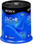 Sony DVD+R 4.7 GB Printable Recordable DVD's - 100 Disc Spindle Pack