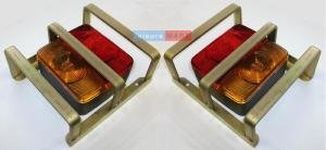 leisure MART A pair of square four function trailer lights with heavy duty lamp guards Pt no. LMX1849