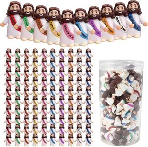 Goherii 100-Pack Little Jesus Figures with Storage Box, Jesus Loves You