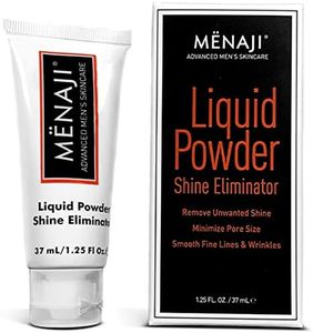 MËNAJI Liquid Powder Shine Eliminator- Moisturizer & Lightweight Liquid Primer Powder for Men - Mens Makeup- Transparent - 1.25 Oz