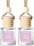 Car Air Freshener Diffuser, 2 Pack Air Fresheners for Car, Round bottle, Pink Sands (type)