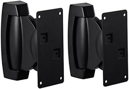 Mount-It! Heavy-Duty Speaker Wall Mount, Universal Adjustable Design for Bookshelf, Large or Small Speakers, 1 Pair, 22 Lbs Capacity, Black